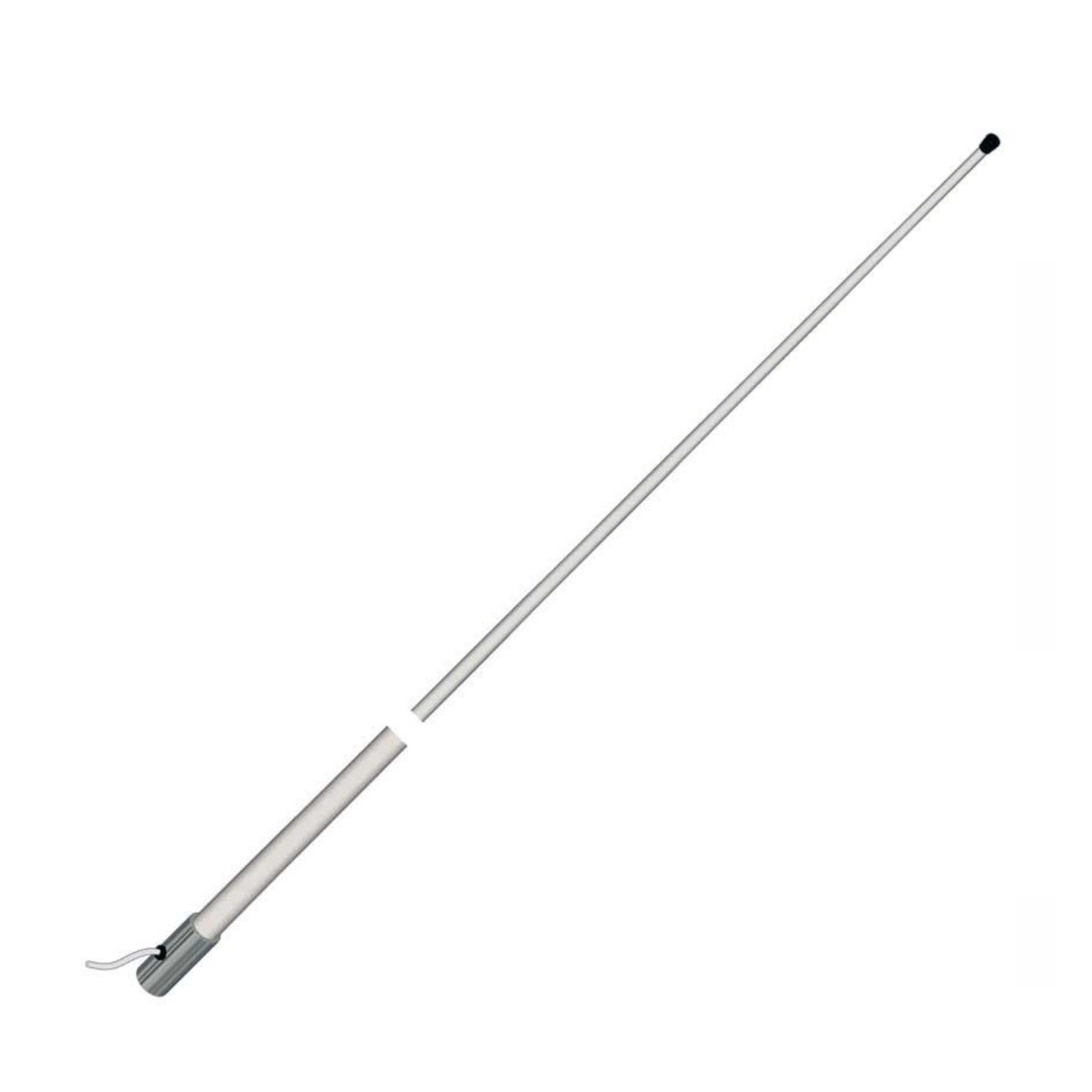 Antena Vhf Marítima 2,2m Fibra De Vidro C/ Base Nylon Branca Banten