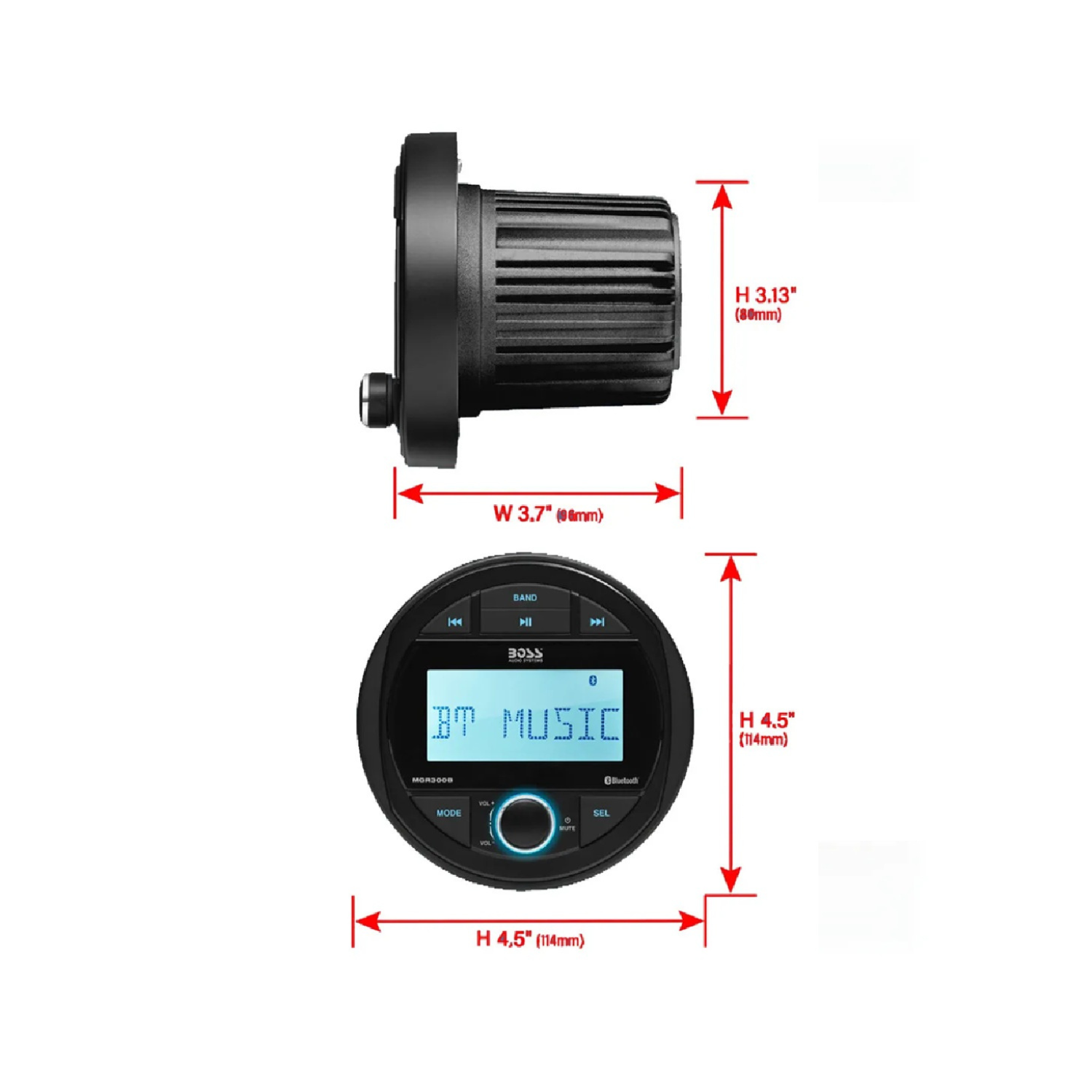 Rádio Boss MGR300B Marinizado Bluetooth MP3 USB JetSki - Boss Marine