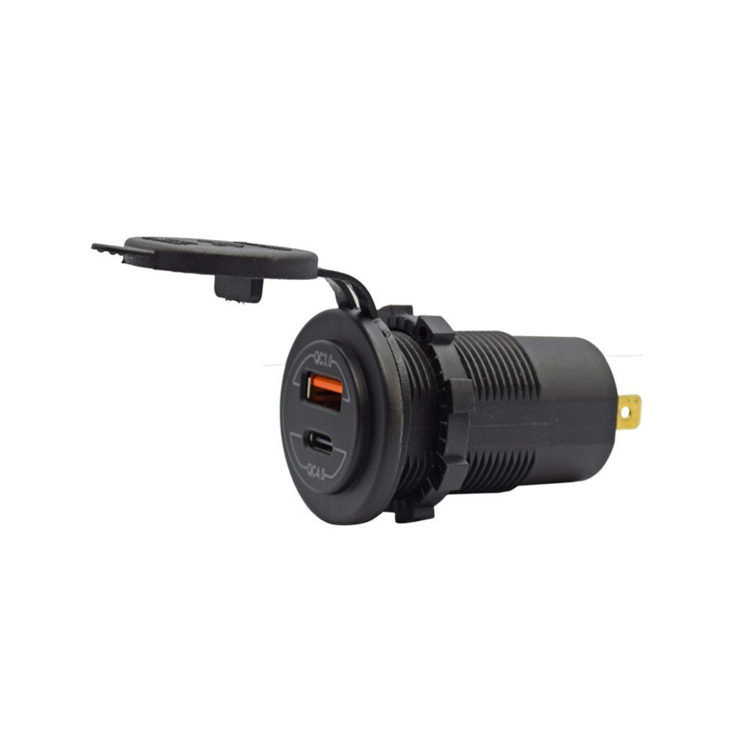 Tomada Usb-C Redonda Barcos Carros Motorhomes 12/24V p/ 5V -