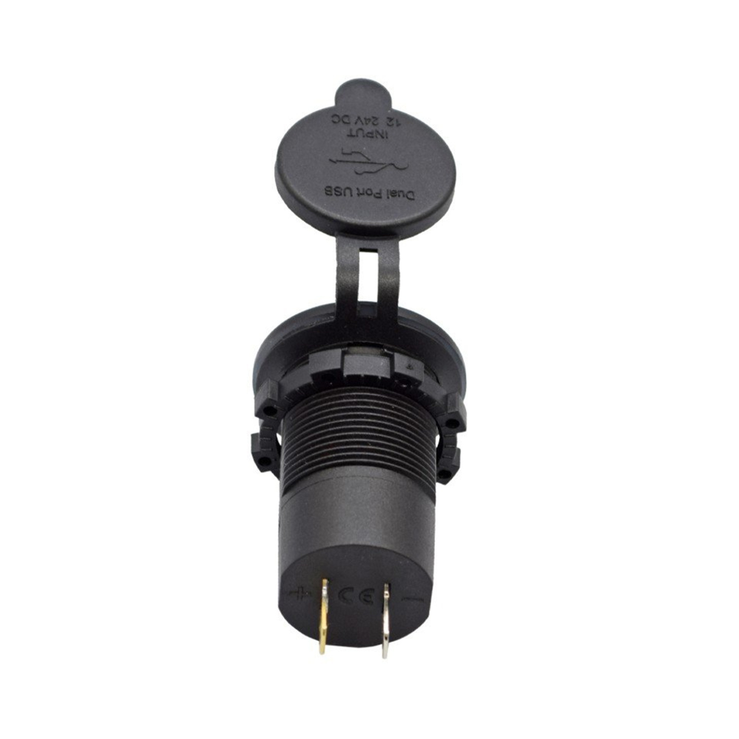 Tomada Usb-C Redonda Barcos Carros Motorhomes 12/24V p/ 5V -