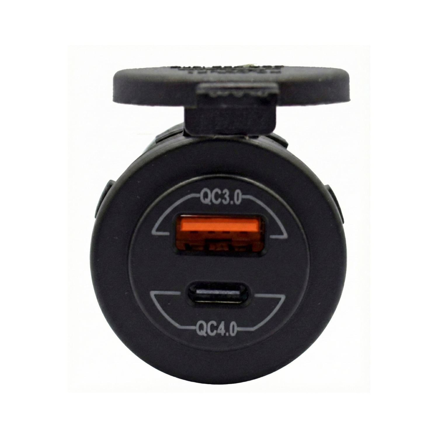 Tomada Usb-C Redonda Barcos Carros Motorhomes 12/24V p/ 5V -